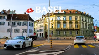 Driving in Basel SWITZERLAND 2024 🇨🇭 [upl. by Owiat]