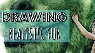 HOW TO DRAW FUR Drawing Realistic Fur Tutorial Using Coloured Pencils [upl. by Yssep]