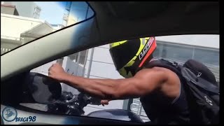 AMAZİNG Biker Mirror Breaking  Road Rage  Angry People vs Bikers Compilation  1 [upl. by Uhsoj780]