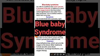 Blue baby syndrome  Symptoms diagnosis and treatment [upl. by Soll931]