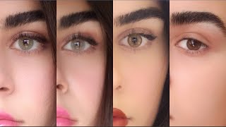 OLENS CONTACT LENS REVIEW 👀  SPANISH REAL BROWN RUSSIAN VELVET GREY 3CON AQUA [upl. by Akiemaj587]