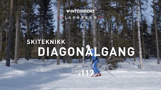 Tips 117 – Langrenn – Skiteknikk Diagonalgang [upl. by Dallis330]