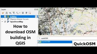 How to download OSM building in QGIS  OSM  Building Data  QGIS  QuickOSM  Plugins QGIS Plugins [upl. by Ynatsyd]