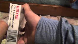 Maxell Cassette Adapter VHSC Unboxing and Demonstration [upl. by Dumm]