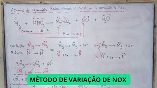 Acerto de equações redox pelo método de variação de nox [upl. by Ayekan]