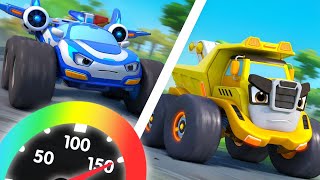 Police Car Vs Construction Truck  Who’s the Best Monster Car  Kids Songs  BabyBus [upl. by Eiramik307]