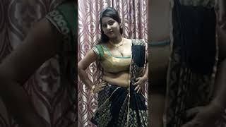 Saree Draping For Navratri Garba dance  Saree Draping with Backless Blouse [upl. by Eizzik]