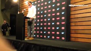 Video 49ers Colin Kaepernick calls his home opener quotterriblequot claims he said nothing on penalty f [upl. by Herby474]