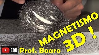 MAGNETISMO EM 3D  SIMULANDO O MAGNETISMO DA TERRA  EXPERIÊNCIA DE FÍSICA  Prof Boaro [upl. by Aisaim]