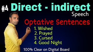 Optative sentenceD direct and indirect speech Narration optative sentences in English Grammar [upl. by Abih265]