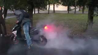 Palenie gumy Burnout Keeway FAct Stage6 Sport Pro MKII Yasuni c16 [upl. by Eerb]