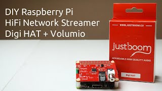 HOWTO DIY Raspberry Pi HiFi network streamer  DigiHat  Volumio [upl. by Philine]