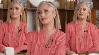 Hayley McQueen Cleavage in Pink BlouseHeels  Not Just Football Podcast by Sky Bet 8102024 [upl. by Lurie117]