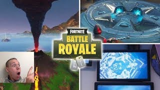 UNVAULTING AND VOLCANO EVENT FORTNITE REACTION [upl. by Arretahs]