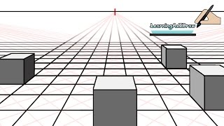 One point perspective the perfect square and floor planes How To Draw Tutorial [upl. by Geier]