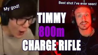 Nicewigg reacts to Timmys 800m charge Rifle shot with Twitch chat live [upl. by Kcaj]