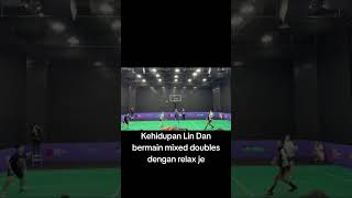 Lin Dan play mixed double vs women double youtube badmintonlover shorts short badminton lindan [upl. by Sunev]