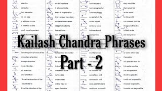 Dictation Of Kailash Chandra Phrases Part2  Kailash Chandra Phrases [upl. by Eeniffar]