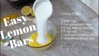 Easy Lemon Bars [upl. by Dane]