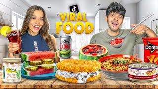 Trying New TikTok Viral Food Trends 🍕🤤 Yash and Hass part3 [upl. by Ykcor]