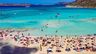 Balos beach Chania Crete Greece 4K [upl. by Attenyl]