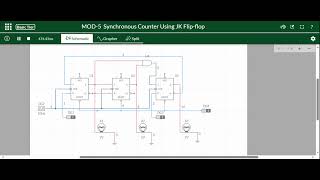 MOD5 Synchronous Counter Using JK Flipflop [upl. by Cornela]