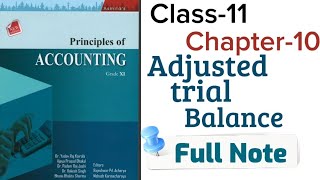 Adjusted trial balance Full noteSoultion Accounting  Class11 Asmitas Publication [upl. by Meid]