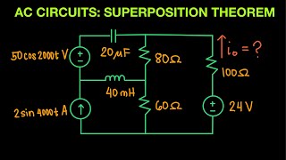 AC Circuit Episode 24 Superposition Theorem Part 4 [upl. by Pascha157]