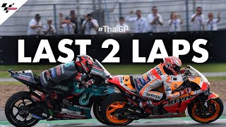 The Champ vs the rookie their last 2 laps of the 2019 ThaiGP [upl. by Ycniuq]