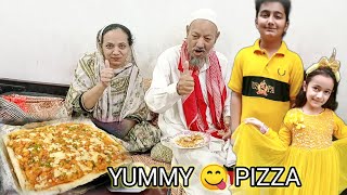 PIZZA RECIPE PIZZA WITHOUT OVEN WITH COOKING RANGE VEGETABLE PIZZA fahadsajid [upl. by Oilicec]