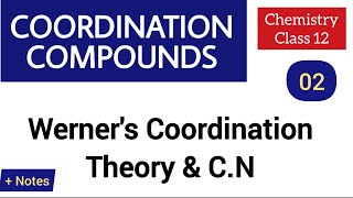 Coordination Compounds 02  Werners Coordination Theory amp CN  Chemistry Class 12 by Mukul Sir [upl. by Nosnev]