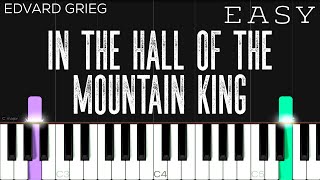 Grieg  In The Hall Of The Mountain King  EASY Piano Tutorial [upl. by Buttaro]