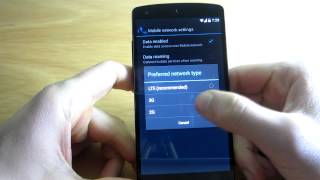 How to Enable LTE 4G on Nexus 5 44441442444 [upl. by Wiggins816]