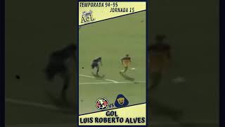 Águila Retro  Gol de Luis Roberto quotZaguinhoquot a Pumas  199495  Águila en linea [upl. by Rinaldo23]