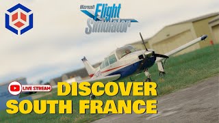 Flying to Cannes in a small airplane  MSFS2020 VR  AI ATC [upl. by Farny]