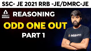 SSC JERRB JEDMRC JE 2021  Reasoning  Odd One Out 1 [upl. by Eiclek]