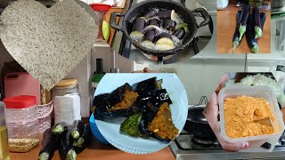 gutti vankaya karamu  masala brinjal fry  mana day kitchen vlog lo [upl. by Koffler]