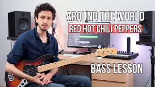 Around The World  Red Hot Chili Peppers  Intro Bass Lesson [upl. by Durwyn]