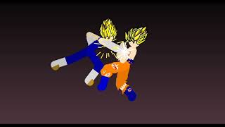 Majin Vegeta Vs Goku Stick Nodes  Short animation [upl. by Normi153]