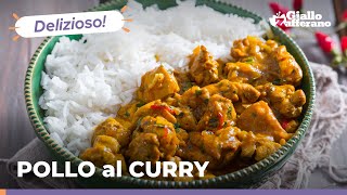 POLLO al CURRY tenero e delizioso con riso basmati come da tradizione 🥘🍗🌶🤤🌿 [upl. by Ellenod]