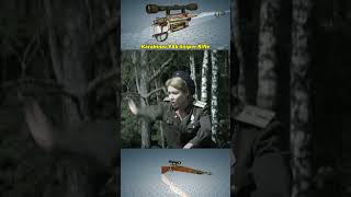 quotUSSR female soldier VS Nazi Sniperquot  WWII Guns ww2 war shorts viral film movie [upl. by Newbill2]