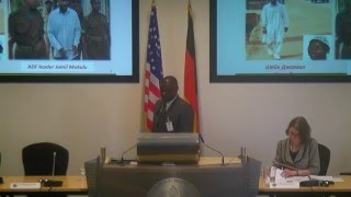 COL Tingira Irumba Talks Foreign Fighters in Uganda at Terrorism Workshop 18NOV15 [upl. by Inol]