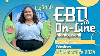 EBD  Lição 01  Primários  1º Trimestre de 2024  Ieadalpe  O Primeiro Encontro na Bíblia [upl. by Eirameinna]