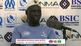 Conférence de presse d’avant match J2 Diambars vs As Saloum [upl. by Annaiuq279]