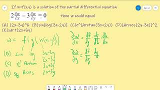 Cracking the GRE Math Subject Test  Differential Equation 15 Tricky [upl. by Ellehcam]