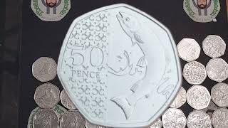 NEW 2023 ATLANTIC SALMON 50p COIN ENTERS UK CIRCULATION [upl. by Shayne]