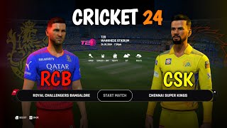 RCB VS CSK LIVE CRICKET 24  C24  WE TECH GURU shortsfeed [upl. by Zebe805]