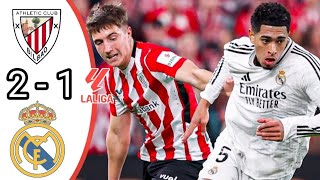 Athletic Bilbao vs Real Madrid 2  1🔴Matchday La liga 20242025🔴Highlights amp All Goal🔴 [upl. by Lindberg]