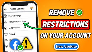 How to Remove Account Restriction on Facebook New Method [upl. by Akimit22]