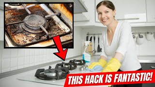 How to Remove Burnt Grease From Stovetop Fast This is Amazing [upl. by Etteiluj670]